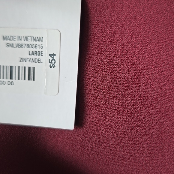 BOLD ELEMENTS BRAND WOMEN'S BURGUNDY LONG SLEEVE OFF THE SHOULDER TOP SIZE LARGE - Picture 7 of 16